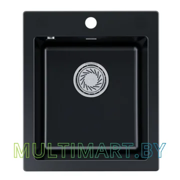 Кухонная мойка Paulmark Kante 40 PM104249-BLM (черный/черный металлик)